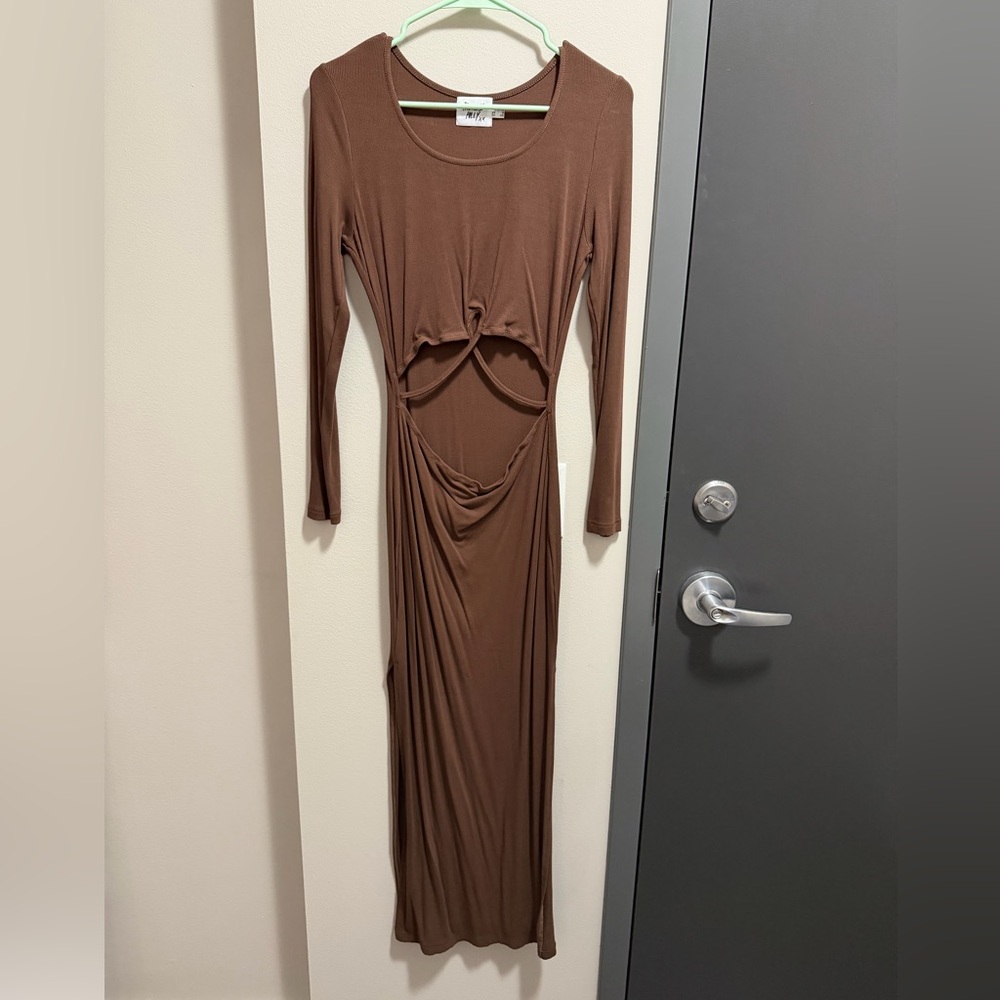 Princess Polly Chocolate Long Sleeve Dress